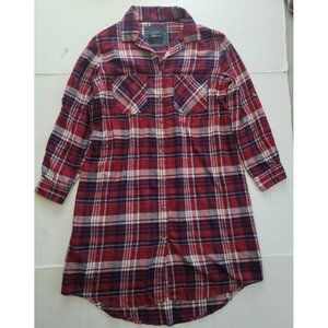 Jachs Girlfriend Womens Small Flannel Button Down Top